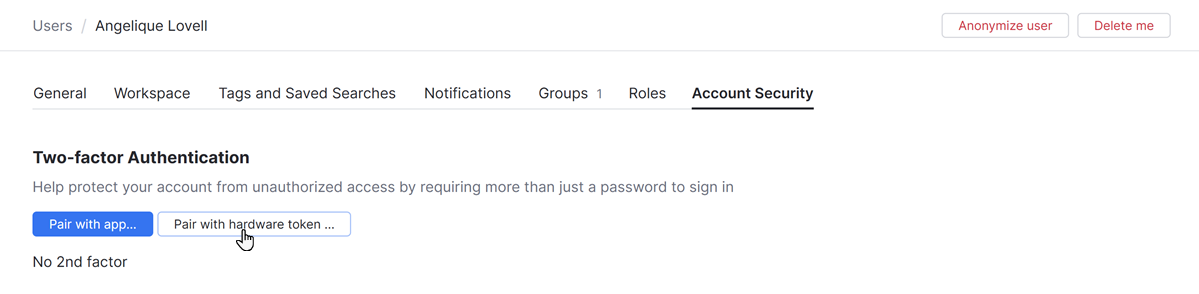 Enable two-factor authentication Enable two-factor authentication