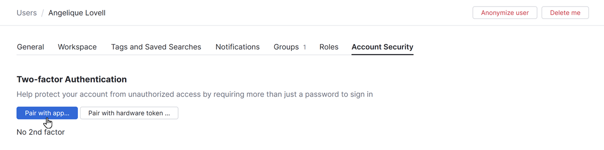 Enable two-factor authentication Enable two-factor authentication