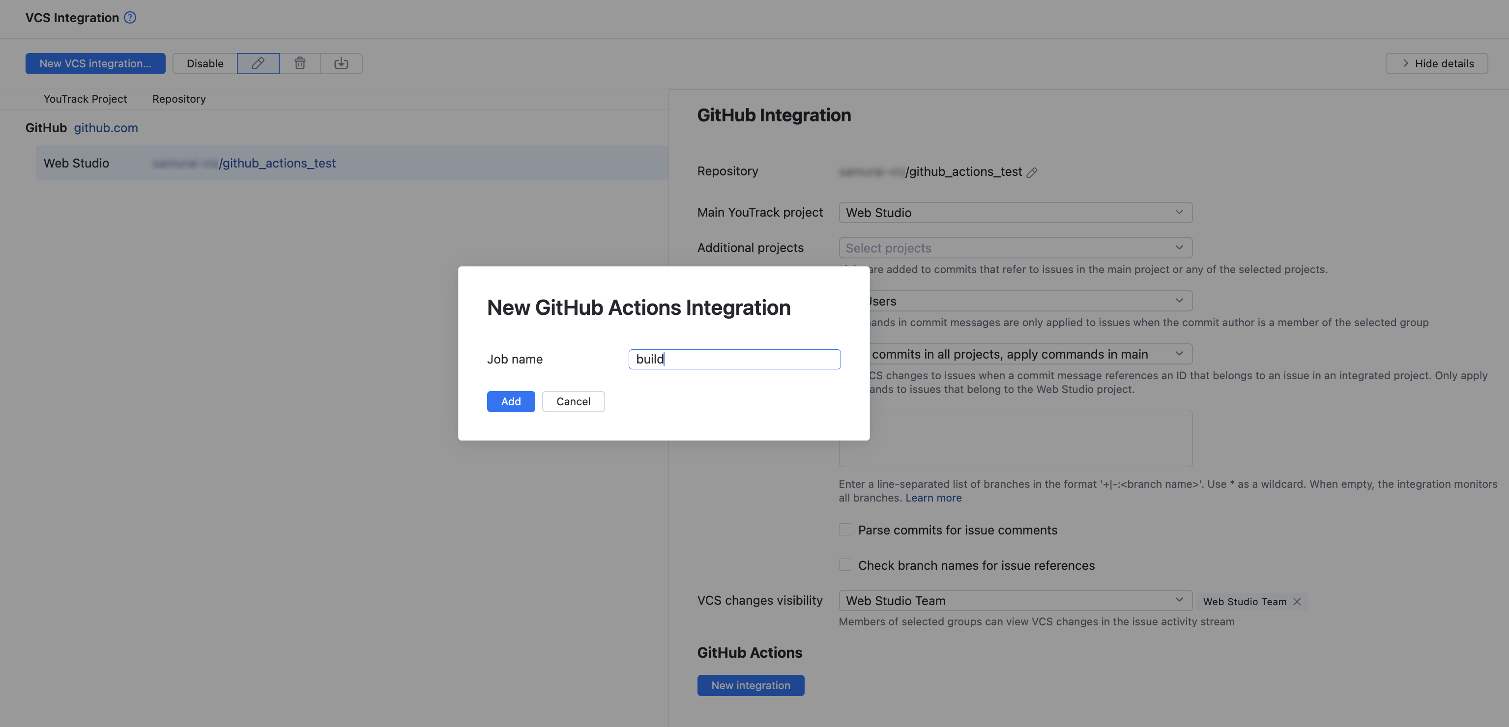The setting for storing the name of a GitHub job. The setting for storing the name of a GitHub job.
