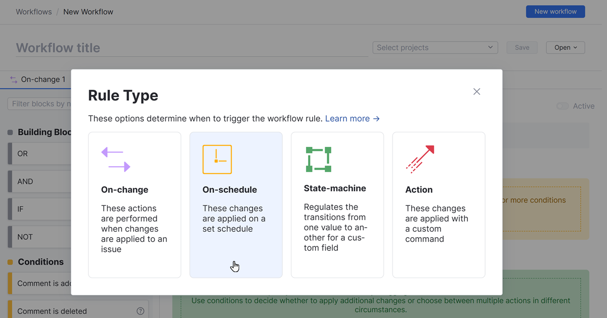 The different workflow rule types you can add in the workflow constructor. The different workflow rule types you can add in the workflow constructor.