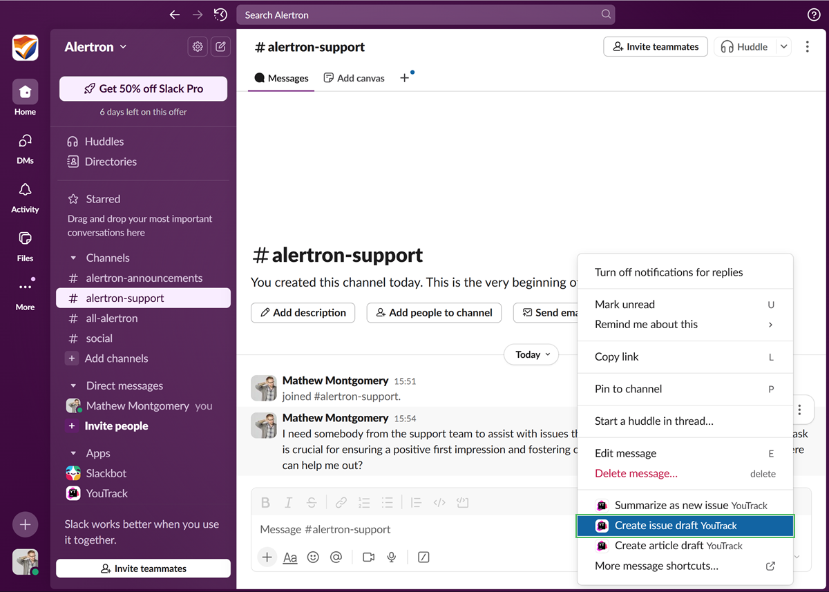 Youtrack app create issue draft Youtrack app create issue draft