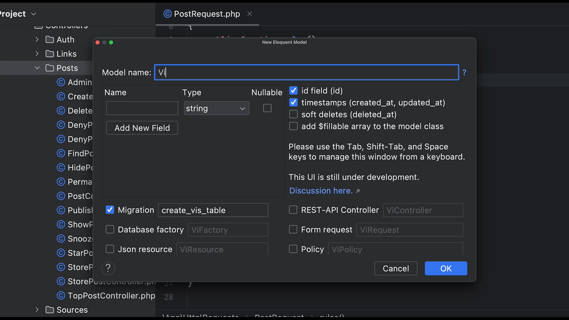 PhpStorm 中针对 Laravel 的代码生成